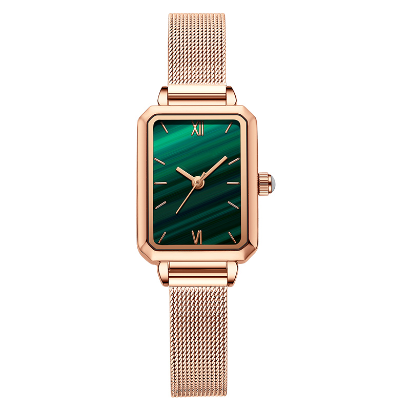 Kotine Small square watch simple ladies quartz watch waterproof square watch small green watch female